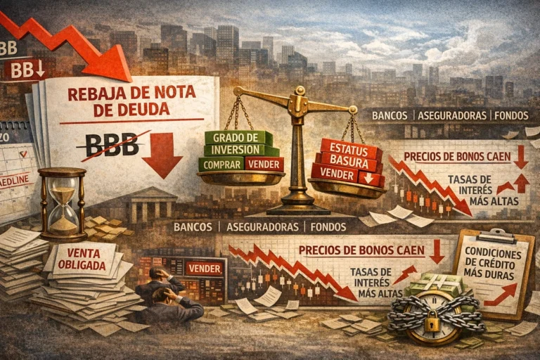 Bajan la nota de la deuda y cambia el precio: no es opinión, es regla