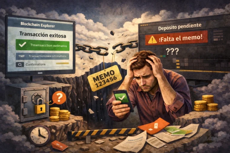 Envié cripto y no llegó: faltaba el memo