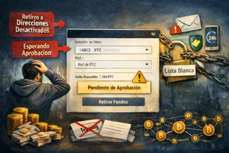 Lista blanca de retiros: por qué tu exchange no acepta una dirección nueva al instante