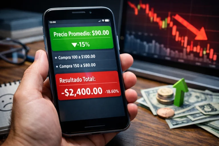 Precio promedio: por qué comprar más barato no borra tu pérdida