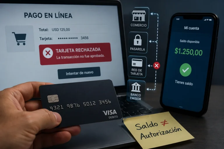 Compra por internet rechazada: por qué tu tarjeta no pasa aunque tengas saldo